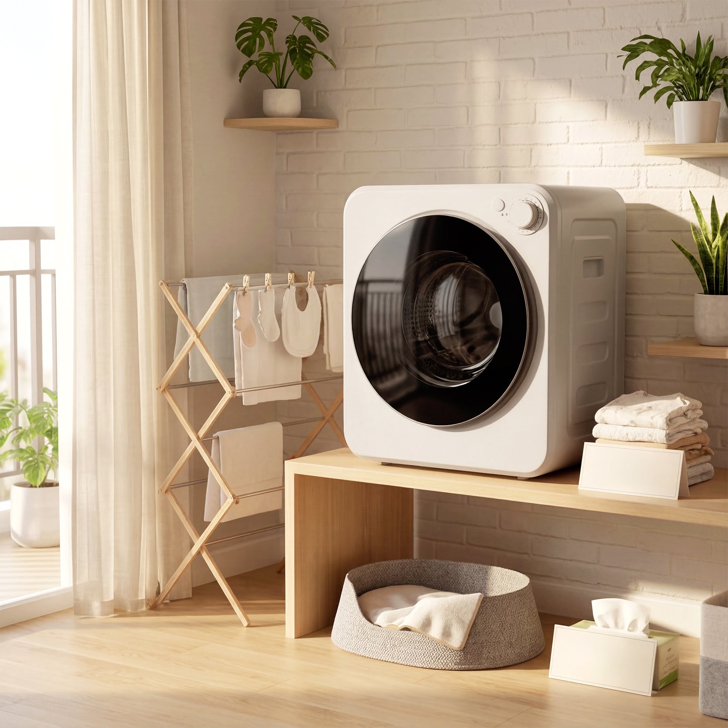 4kg Front Load Laundry Dryer with 2 Power Modes, White