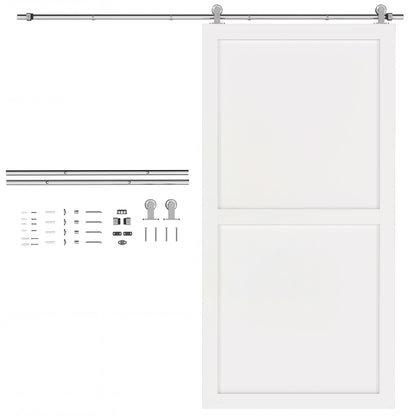 Sliding Door Hardware Kit Smooth Quiet 200cm Sliver Tone