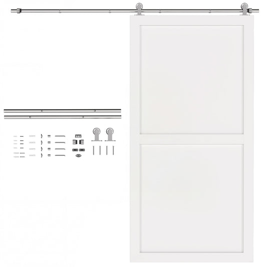 Sliding Door Hardware Kit Smooth Quiet 200cm Sliver Tone