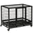 38" Heavy Duty Metal Dog Kennel Pet Cage with Crate Tray and Wheels - Black (Medium)