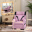 2 in 1 Kids Armchair Recliner, PU Leather, for 3-9 Years Old, Pink