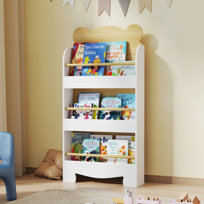 3 Tier Kids Bookshelf Bear Theme Children Bookcase
