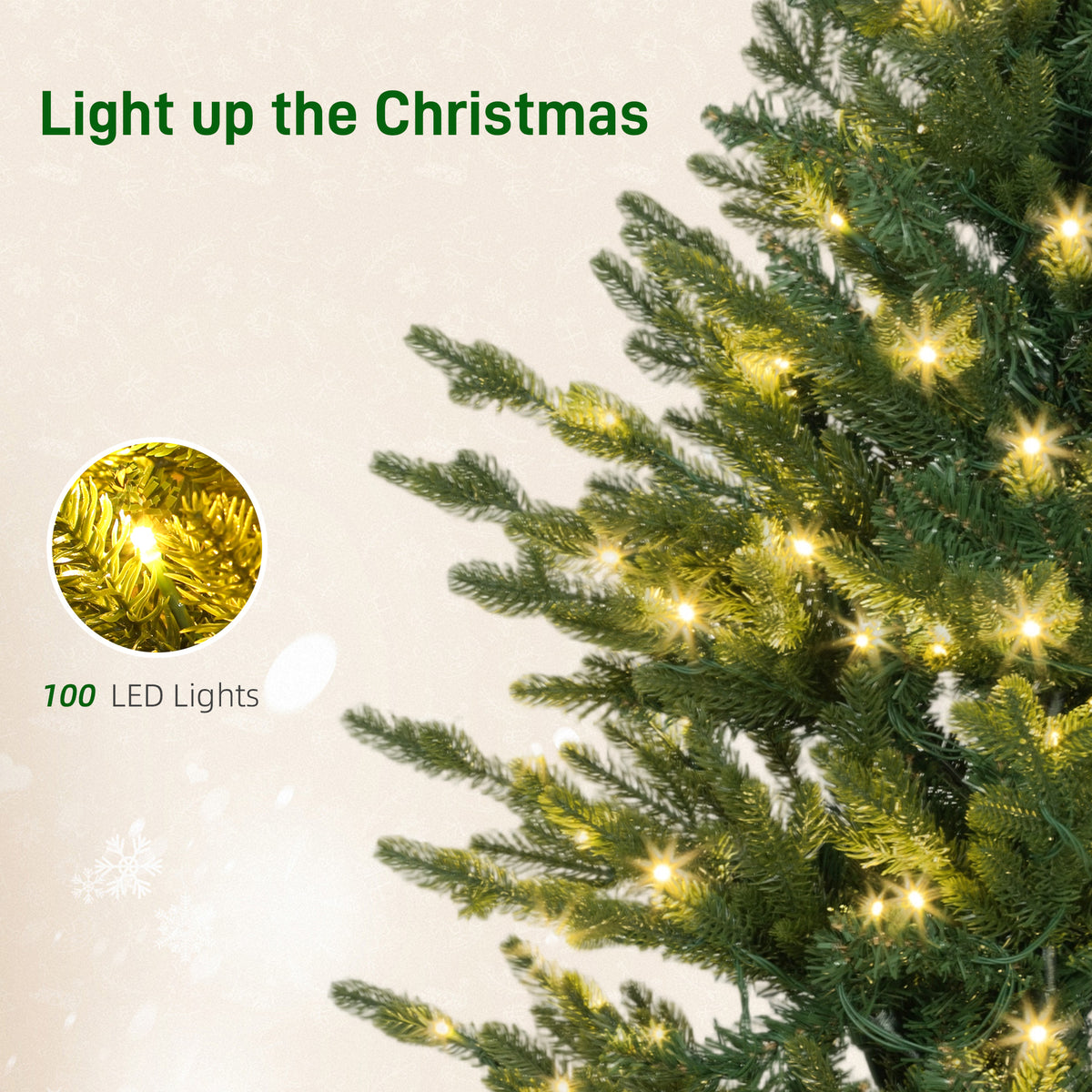 2 Pcs 4ft Artificial Christmas Tree with Lights, Pot, Realistic Tips