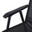 Set of 2 Garden Chairs Outdoor Patio Foldable Metal Park Dining Seat Yard Furniture Black