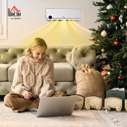 1000W/2000W Wall Downflow Heater Adjustable Temperature w/ Timer