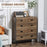 Chest of Drawers, 4-Drawer Storage Organiser Unit with Metal Frame for Bedroom, Living Room, Brown