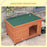 Wooden Dog Kennel, Outdoor Pet House, with Removable Floor, Openable Roof, Water-Resistant Paint - Natural Wood Tone