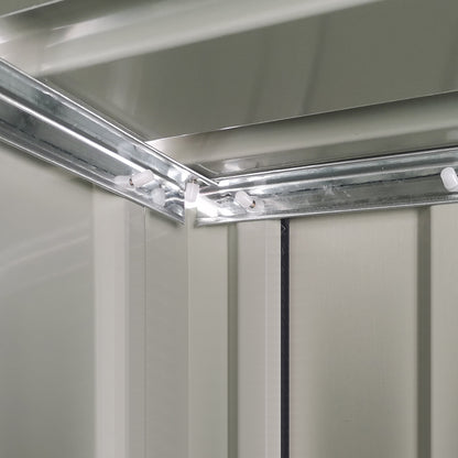 Outdoor Storage Shed Steel Garden Shed w/ Lockable Door Dark Grey