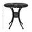 78cm Round Garden Dining Table Bistro Set with Parasol Hole Antique Cast Aluminium Outdoor Table, Black