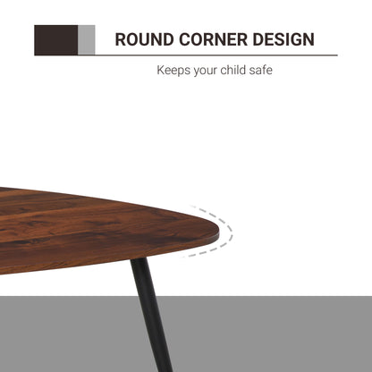 Coffee Table Set of 2 Nesting End Side Tables for Living Room, Walnut