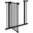 Metal 74-80cm Wide Adjustable Dog Gate Black