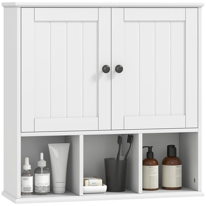 Bathroom Wall Cabinet, Medicine Cabinet with Open Compartments, Shelf
