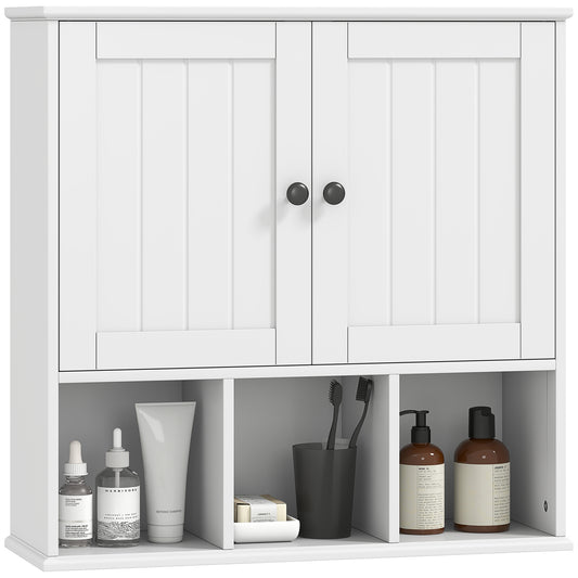 Bathroom Wall Cabinet, Medicine Cabinet with Open Compartments, Shelf