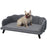 Dog Sofa for Medium Large Dogs, Shell Shaped Pet Couch Bed with Legs Cushion Washable Cover, Grey