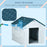 Plastic Weatherproof Dog House, Blue