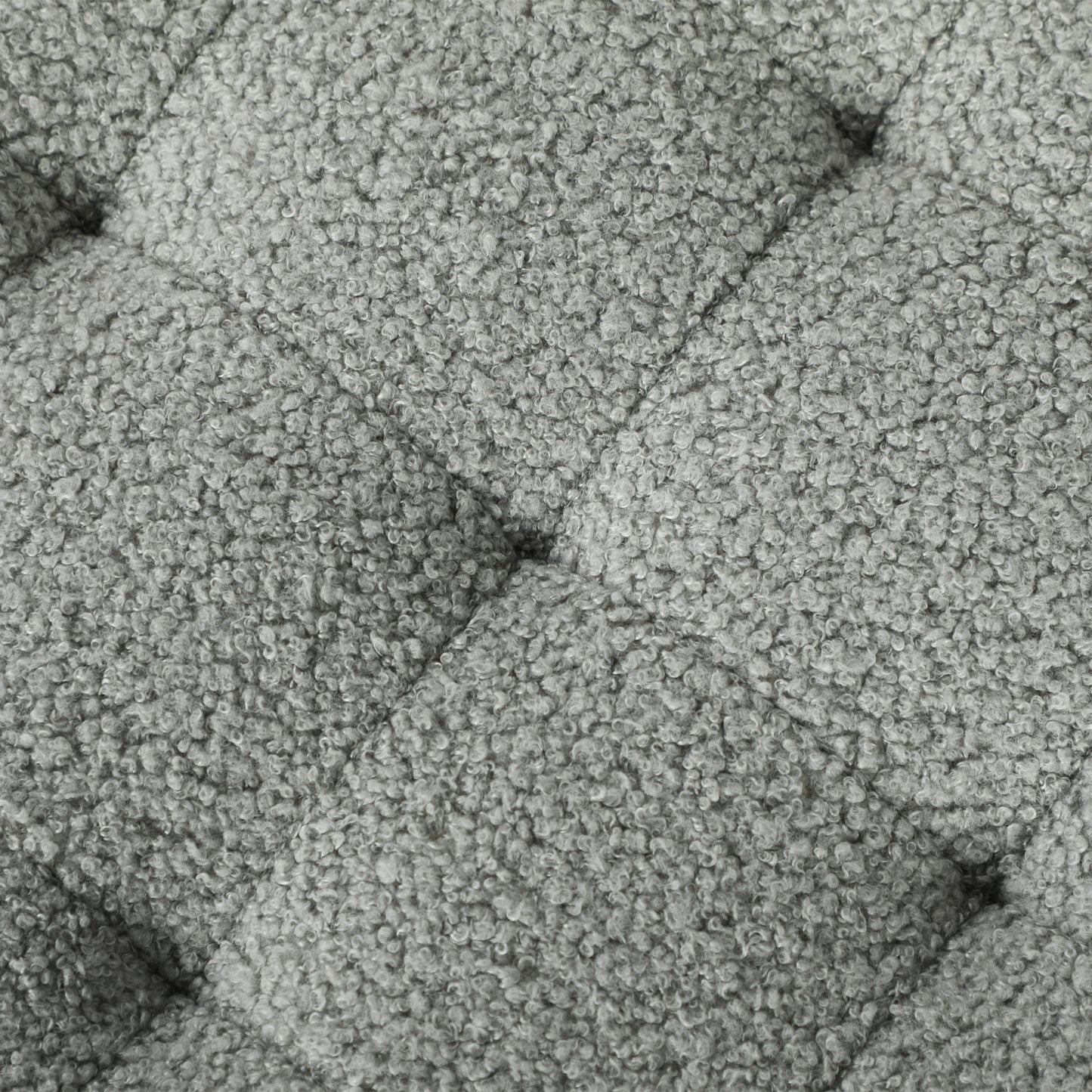 45cm Round Ottoman with Storage, Lid, Cashmere Footstool, Grey