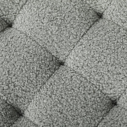 45cm Round Ottoman with Storage, Lid, Cashmere Footstool, Grey