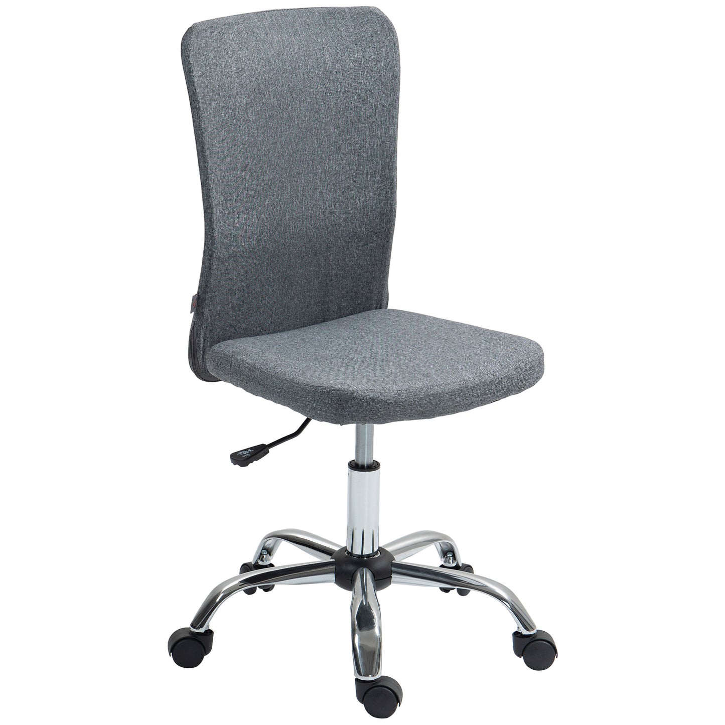Armless Computer Desk Chair, Makeup Vanity Chair for Home, Grey