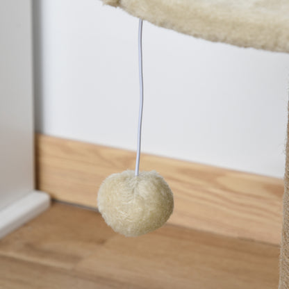 Cat Tree for Indoor Cats Kitten Tower Activity Center Climbing Stand Furniture with Scratching Posts Dangling Ball Perch Beige
