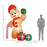 8FT Christmas Blow Up Gingerbread Man with Candy Cane for Party