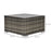 Rattan Coffee Table Ready to Use Outdoor Furniture Suitable for Garden Backyard Deep Grey