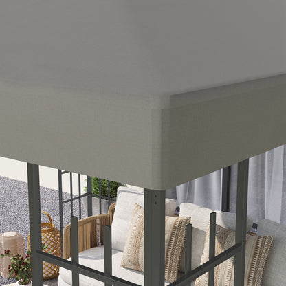 3 x 3(m) Gazebo Canopy Replacement Cover, UPF30+, Grey