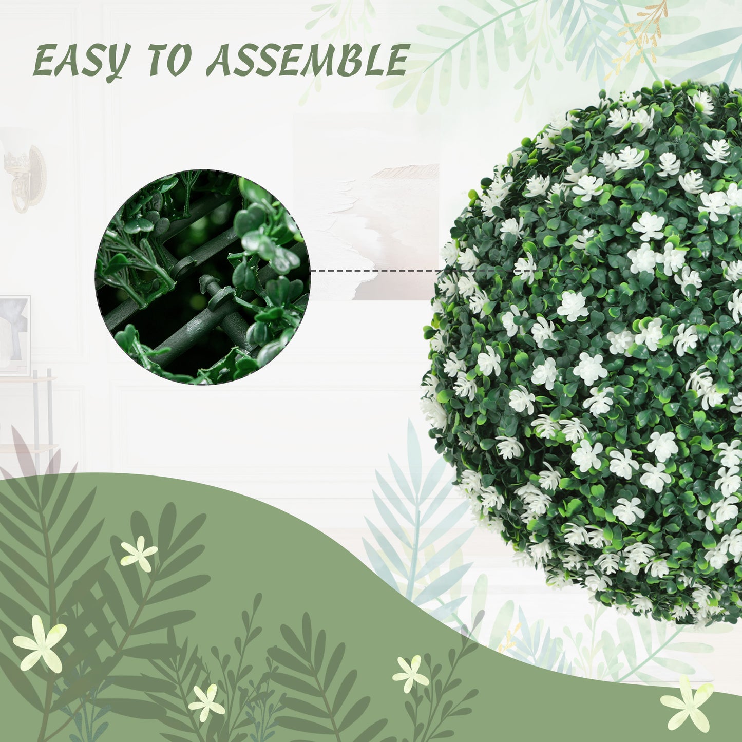 Tall Bookshelf with 21 Compartments and 10 Adjustable Shelves, White