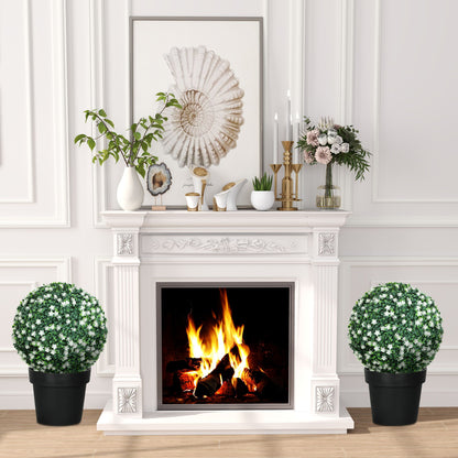 Set of 2 Artificial Topiary Balls Indoor Outdoor Faux Boxwood Balls