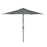 2.7m Garden Parasol, Patio LED Umbrella with Push Button Tilt/Crank 8 Rib Sun Shade for Outdoor Table Market Umbrella Grey