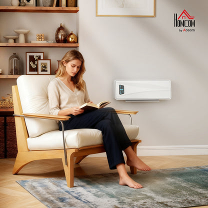 2000W Ceramic Electric Heater with Fan, Wall Heater, White