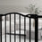 Metal 74-80cm Adjustable Pet Gate Safety Barrier w/ Auto-Close Door Black