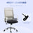 Ergonomic Desk Chair Mesh Office Chair with Adjustable Height Armrest and 360¬¨‚àû Swivel Castor Wheels Black