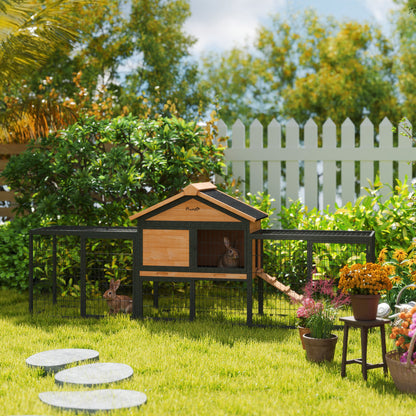 Wooden Dog Kennel, Dog House with Removable Floor, Charcoal Grey