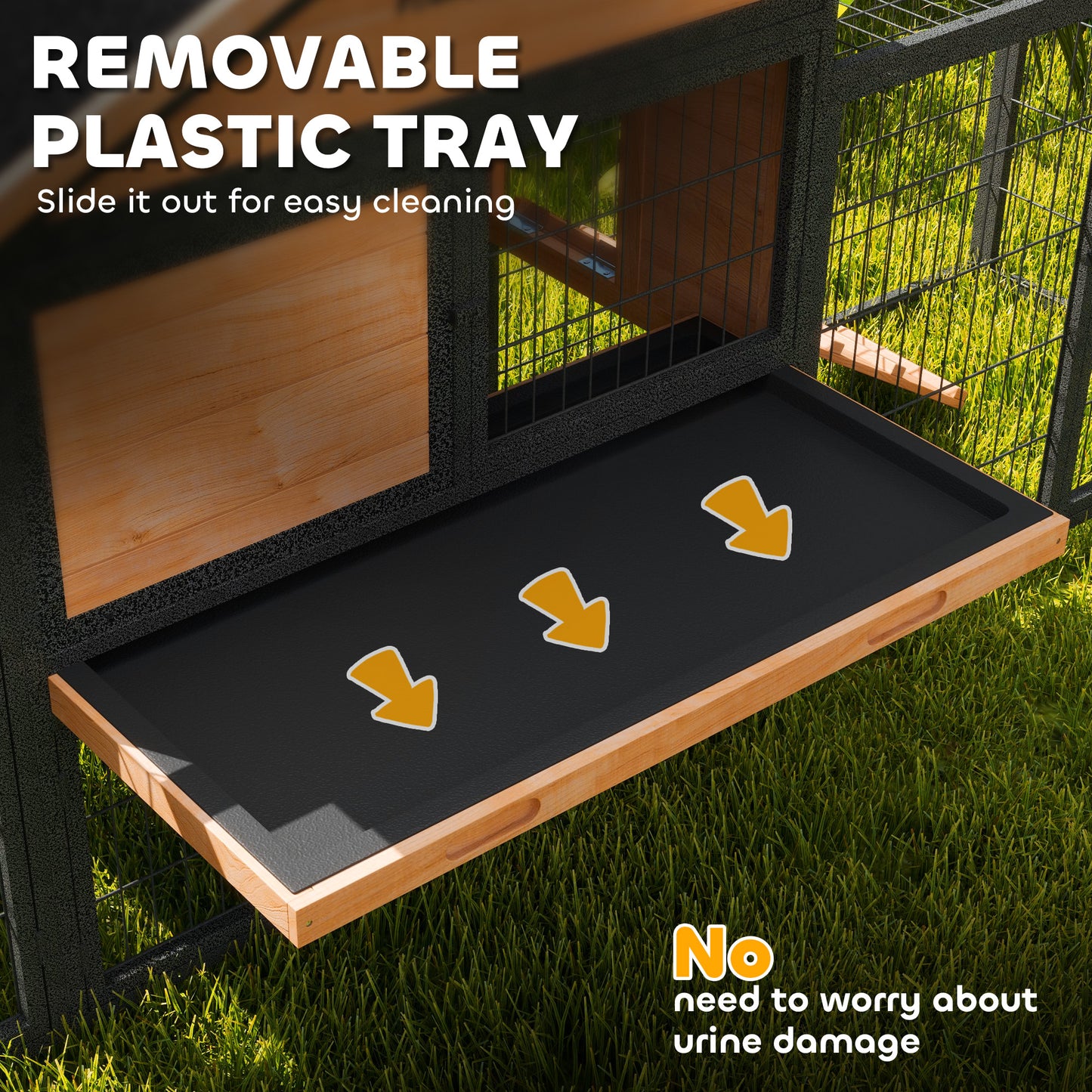 Wooden Dog Kennel, Dog House with Removable Floor, Charcoal Grey