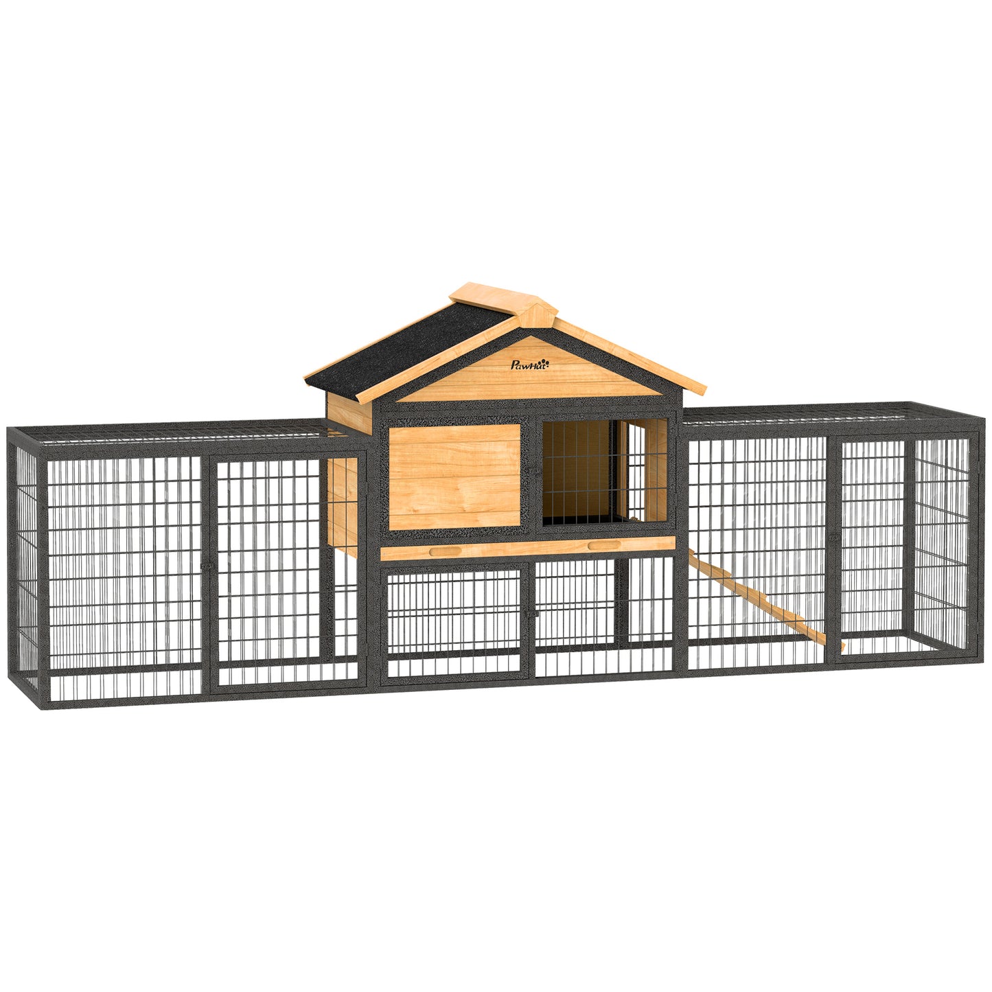 Wooden Dog Kennel, Dog House with Removable Floor, Charcoal Grey
