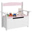 2 in 1 Toy Box for Kids with Safety Lid for Bedroom. Nursery, Pink