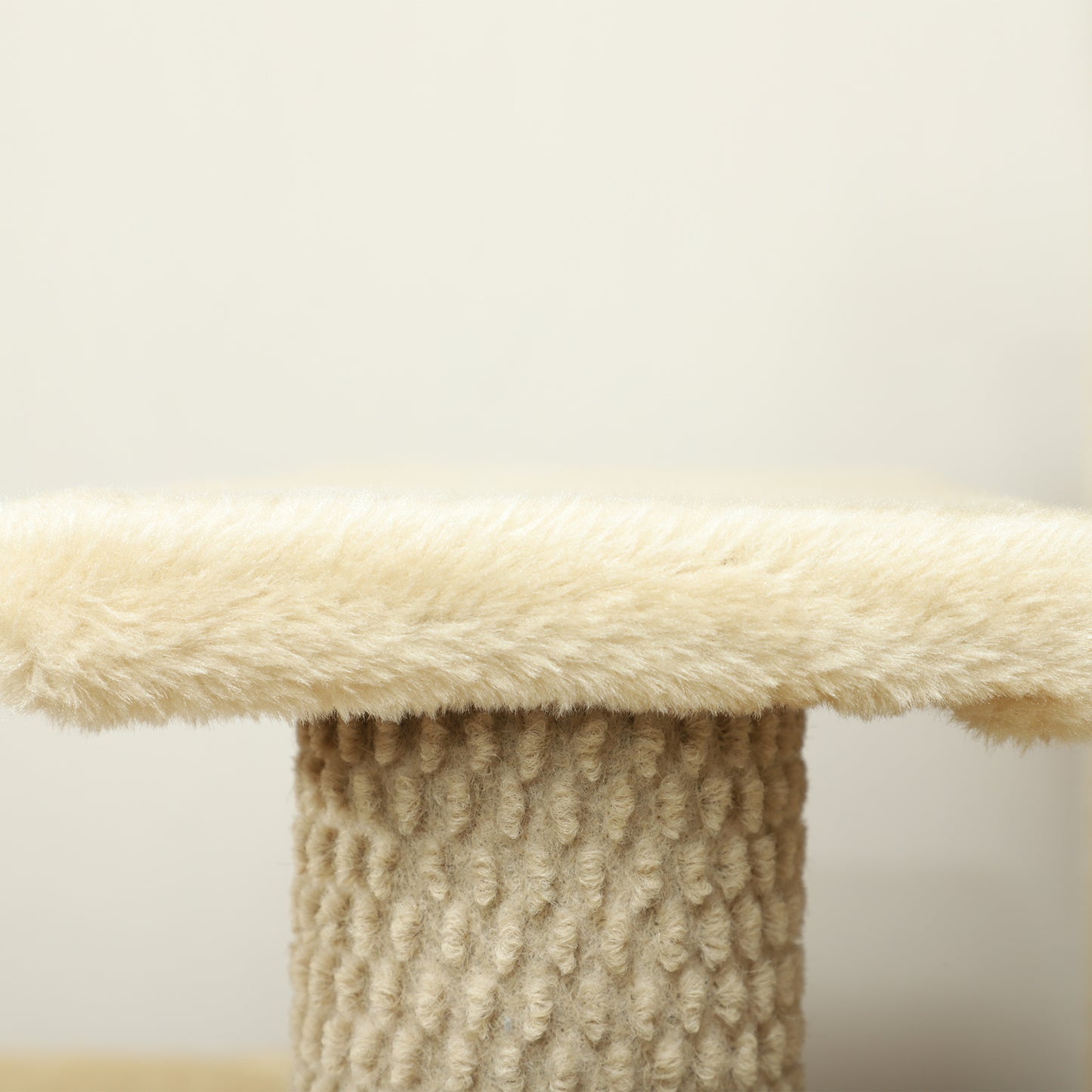 Pet Stairs, Cat Tree Climb Ladder with 4-step Stair, Scratching Posts, Platforms, Toy Ball, for Indoor Cats, Beige
