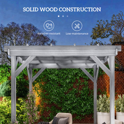 2 x 2m Wooden Pergola Kit, Garden Gazebo Shelter, Grey