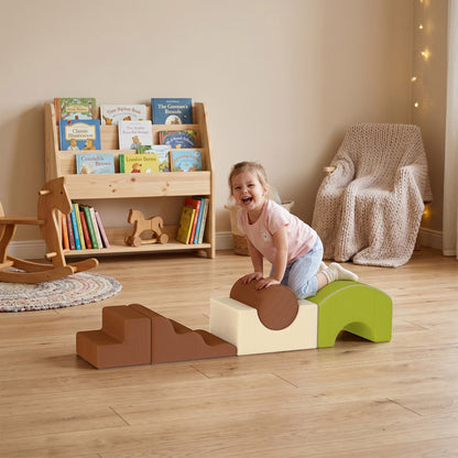 Toddlers Climbing Toys, 5-Piece Foam Climbing Blocks for Crawling