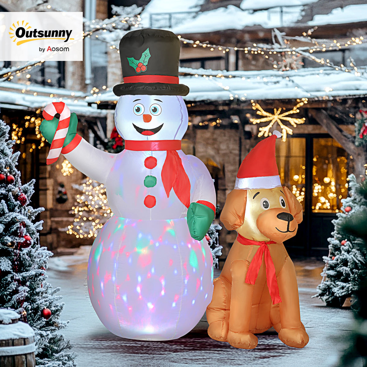 6FT Blow Up Christmas Inflatable Decoration with Built-in LED Light
