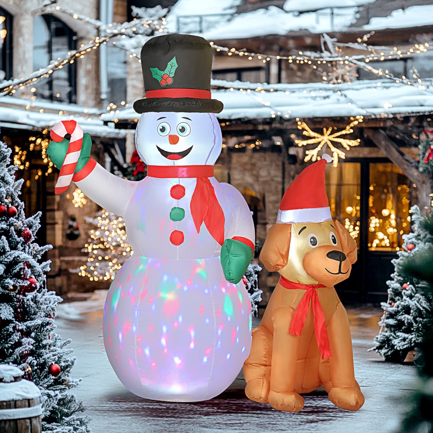 6FT Blow Up Christmas Inflatable Decoration with Built-in LED Light