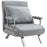 2-In-1 Design Single Sofa Bed Sleeper, Foldable Armchair Bed Lounge Couch w/ Pillow, Grey