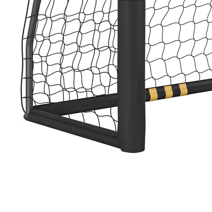 Football Goal, 8 x 5ft Portable Football Net with Thick EPE Foam Padding, PVC Tube Covers, Ground Stakes and Metal Frame, Training Equipment for Garden Indoor Outdoor Play, Easy Assembly