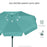 2.66m Garden Parasol Umbrella, Outdoor Market Table Umbrella, Outdoor Sun Shade with Ruffles, 8 Sturdy Ribs, Green