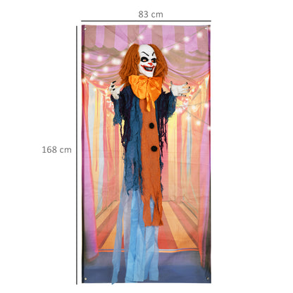 Circus Clown Halloween Decoration, Outdoor Animated Prop for Party