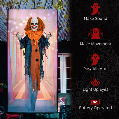 Circus Clown Halloween Decoration, Outdoor Animated Prop for Party