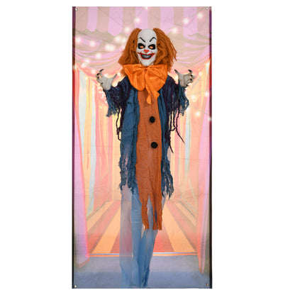 Circus Clown Halloween Decoration, Outdoor Animated Prop for Party