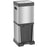 20+14L Double Kitchen Bin, Pedal Bin with Soft-Close Lid, Silver