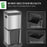 20+14L Double Kitchen Bin, Pedal Bin with Soft-Close Lid, Silver