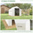 Polyethylene Walk-in Polytunnel Greenhouse, 2 x 3(m), White